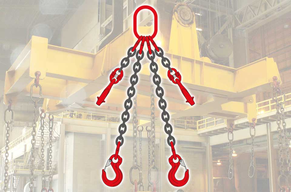 โซ่ยกของ 2 ขา พร้อมตะขอเซฟตี้รุ่นมาตรฐาน และตะขอลดข้อโซ่ ASP-LE2S ASP-LE2S