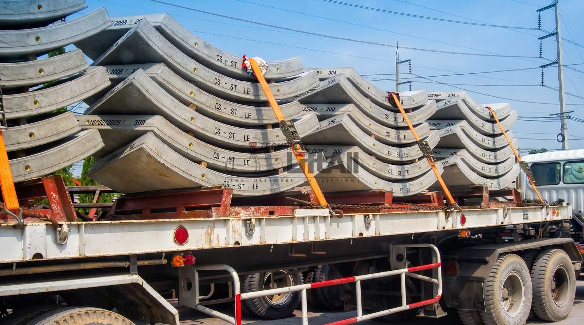 สายรัดโพลีเอสเตอร์ขนาดใหญ่ 10-12 ตัน หน้ากว้าง 75-100 มิล สายรัดโพลีเอสเตอร์ขนาดใหญ่ 10-12 ตัน