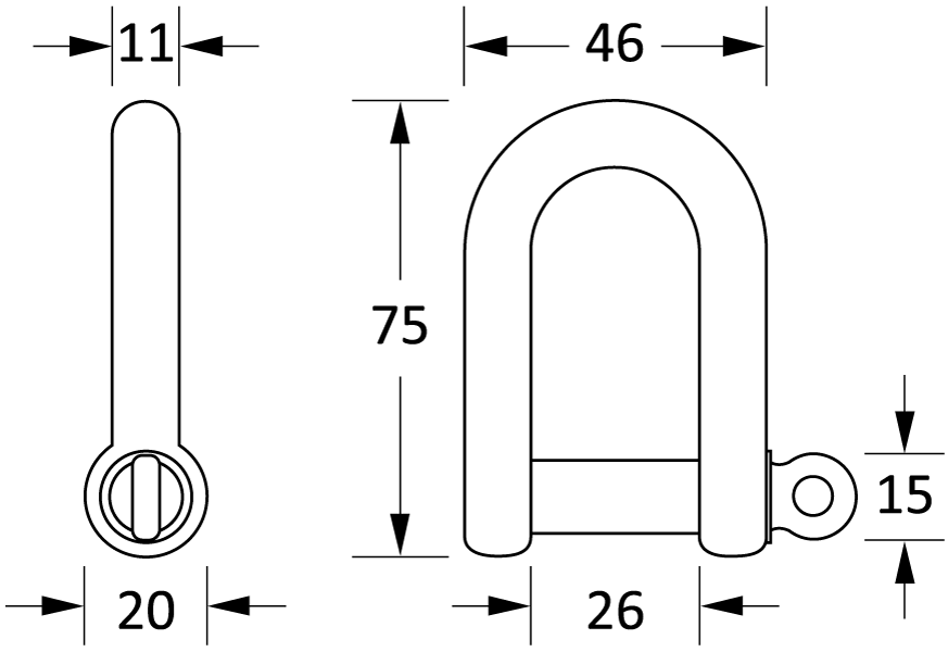 Spec U-Shackle 10mm