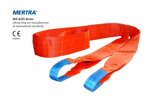 MERTRA® WS-4/25 Series Polyester 4-ply webbing slings