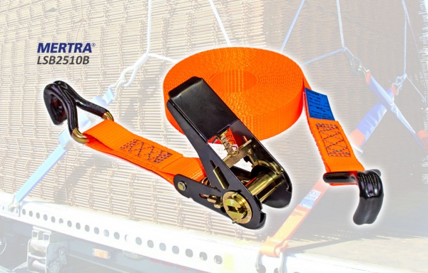 ชุดสายเบลท์รัดของ 1 ตัน RATCHET STRAP WITH HOOKS (PVC COATED) รุ่น LSB2510B