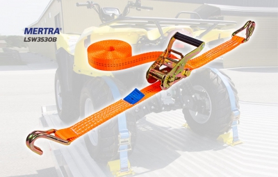 ชุดสายรัดโพลีเอสเตอร์ 3 ตัน บัคเคิ้ลมาตรฐานก้านคันโยกแบบพลาสติกสีดำ Wide Handle Ratchet Strap รุ่น LSW3530B