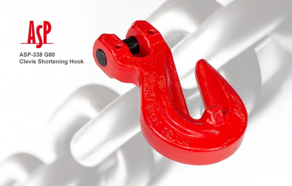 ตะขอเซฟตี้ลดข้อโซ่ แบบต่อตรง ASP-338 G80 Clevis Shortening Hook