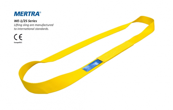 MERTRA® WE-1/25 Series Polyester 2-ply webbing slings