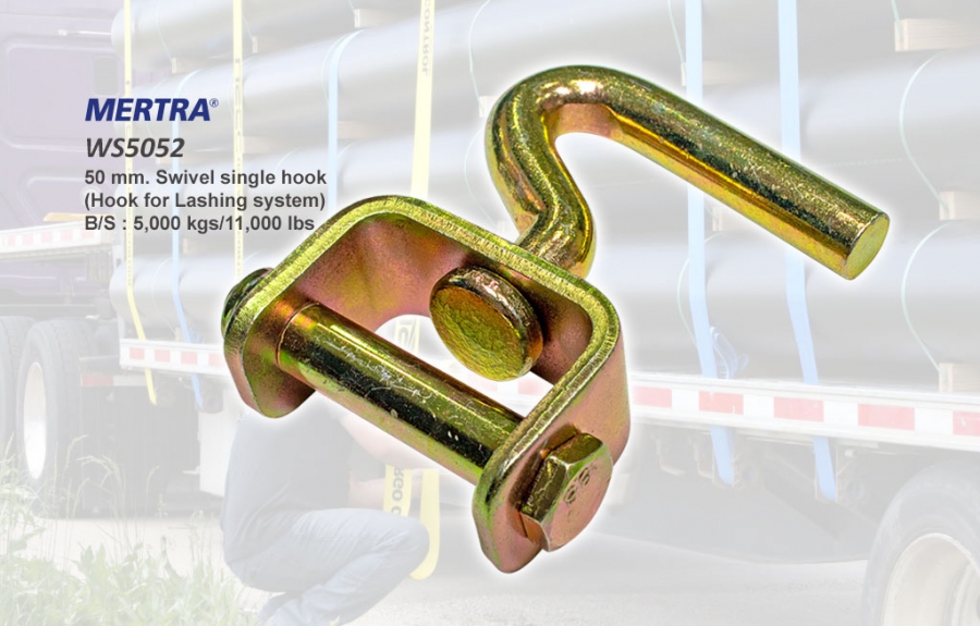 ตะขอตัวเจหมุนได้ Swivel single hook (Hook for Lashing system) รุ่น WS5052